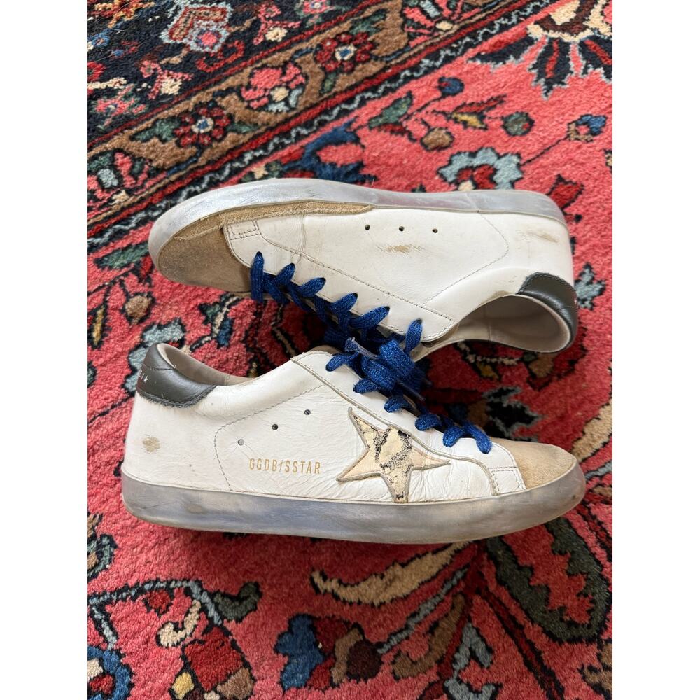 Golden Goose Superstar Athletic Skateboard 38 Womens 7.5 Blue gray sneakers - Picture 2 of 9
